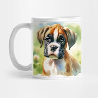 Watercolor Puppies Boxer - Cute Puppy Mug